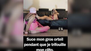 caption on chastity, femdom and sissy in french