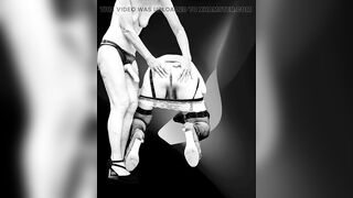 Picture in black and white about femdom sissy chastity