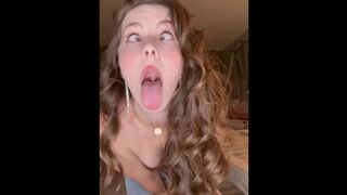 Teen spitting