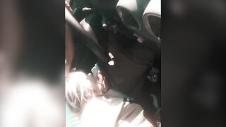 I suck horny cock in the car