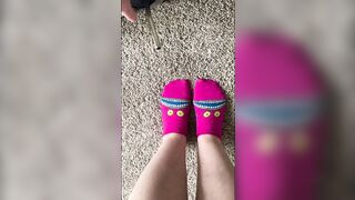 Watch My Cute Little Feet Walk Around In Socks