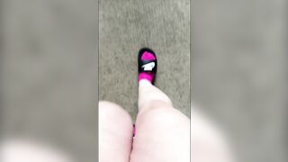Watch My Cute Little Feet Walk Around In Socks