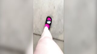 Watch My Cute Little Feet Walk Around In Socks