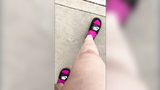 Watch My Cute Little Feet Walk Around In Socks