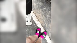 Watch My Cute Little Feet Walk Around In Socks
