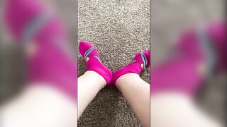 Watch My Cute Little Feet Walk Around In Socks