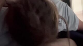 A great blowjob deep throat and cum inside pussy
