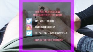 Post workout I Finished my husband with a feetjob after I caught him masturbating with a fleshlight.
