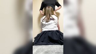 夏服セーラー♡コスプレギャルのパンチラフェラ手コキ♡アナル舐めまでしちゃうど変態❤︎#202【HJJ】