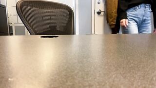 Secretary sucks and fucks her boss to save her job