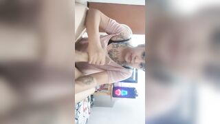 A good blowjob with blue hair