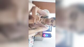 A good blowjob with blue hair