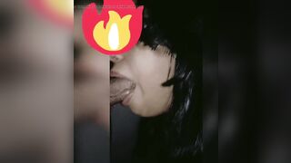 Latika sucking cock blowjob hard
