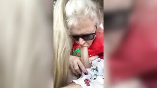 Hot Granny Momma Vee Pulls Over To Suck Her Step Cousins Cock!