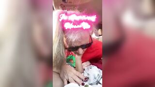 Hot Granny Momma Vee Pulls Over To Suck Her Step Cousins Cock!