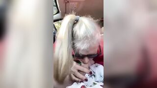 Hot Granny Momma Vee Pulls Over To Suck Her Step Cousins Cock!