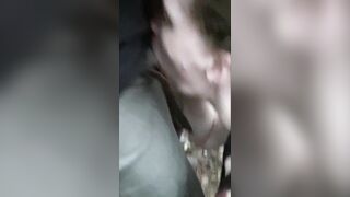He Said: "come Suck my Cock," and I Giggled as I Ran over and got on my Knees in the Forrest