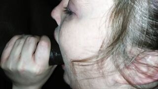 Slow Open Mouth Sperm Dripping then Busting Huge Nuttz during Extra Wet Deepthroat
