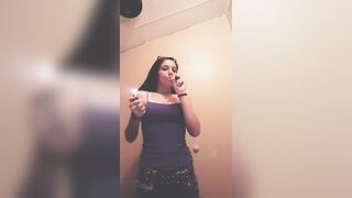 Tweaker Babe Blowing Meth Clouds