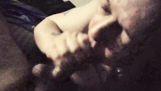 Woke up in middle of the night hard so I took a load in the mouth. Full video available