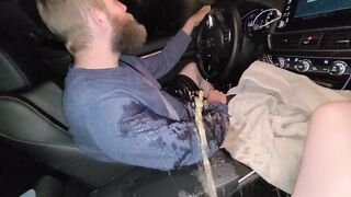 Peeing on hubby while he drives