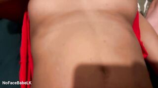 Hot big ass girl dick riding and get pussy creampie Sri Lankan කෙල්ල රතු dress එක ඇඳන් දාපු fuck එක