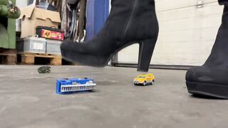 Trailer/preview ! ???? junkyard! Black boots destroy toy cars