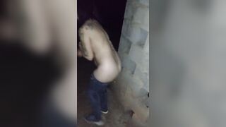 Step son dares Step Mom get nude in fields near home