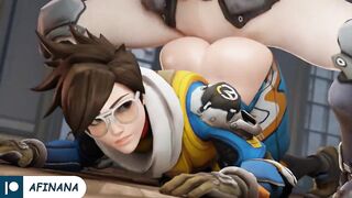 Tracer Hard Fuck with Huge Dick Until Cum