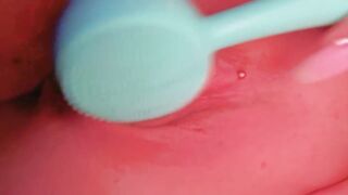 Fucking my self with a vibrating face cleaner