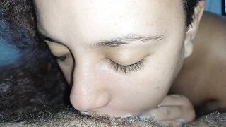 naughty knows how to fuck cock with her soft and greedy mouth,sucking inside to receive my creampie