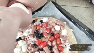 Anal Pizza with Forest Whore (prolapse, filty, dirty, enema, extreme)