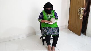 BBW school teacher sitting on chair read a book, when a stranger entered the room & tied her hands Roughly & fucked her (cum)