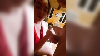 Trio, finish ejac facial