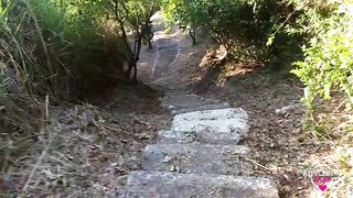 nippleringlover outdoors flashing pierced tits - pierced pussy - sexy ass - nice music