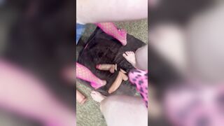 Hand and dick together fucking tight teen pussy until it explodes with squirt all over my face ????????