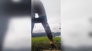 pee outside