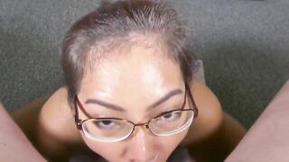 Blowjob with glasses and COF