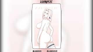 Sakura clásica y en lencería - Naruto