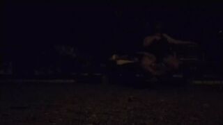 I'm sucking his fat cock in a public park