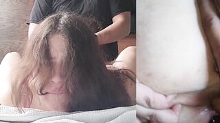 Bitch is slapped and fucked in her ass.