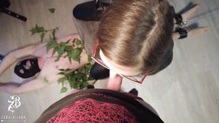 Cuckold Blowjob and Nettle Games