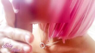 Cumshot right in my sexy wife's mouth