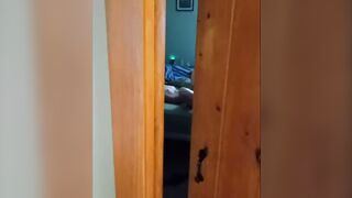 I caught my wife on camera while she was watching porn and playing with her pussy!