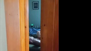 I caught my wife on camera while she was watching porn and playing with her pussy!