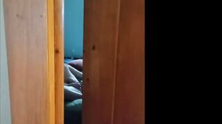I caught my wife on camera while she was watching porn and playing with her pussy!