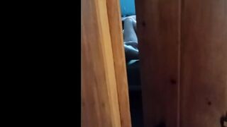 I caught my wife on camera while she was watching porn and playing with her pussy!