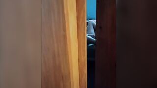 I caught my wife on camera while she was watching porn and playing with her pussy!