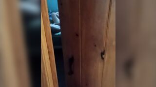 I caught my wife on camera while she was watching porn and playing with her pussy!