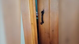 I caught my wife on camera while she was watching porn and playing with her pussy!